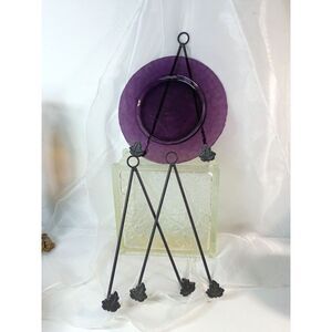 Home Interiors Wall Plate or Picture Easels With a Leaf Motif on the ends VTG